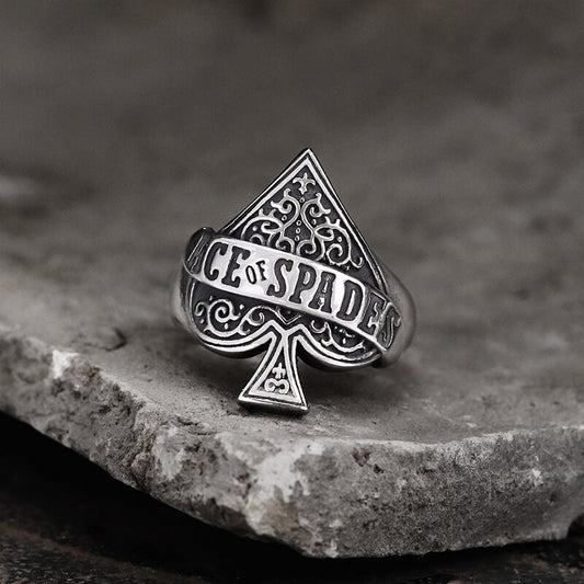 Ace Of Spades Stainless Steel Ring