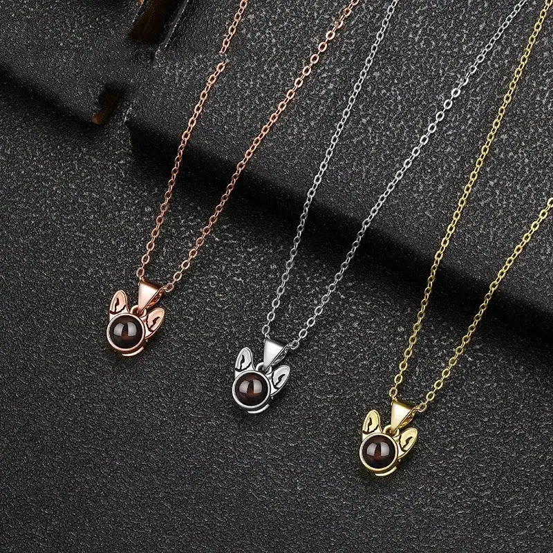 925 Silver Personalized Cute Cat Necklace For Women