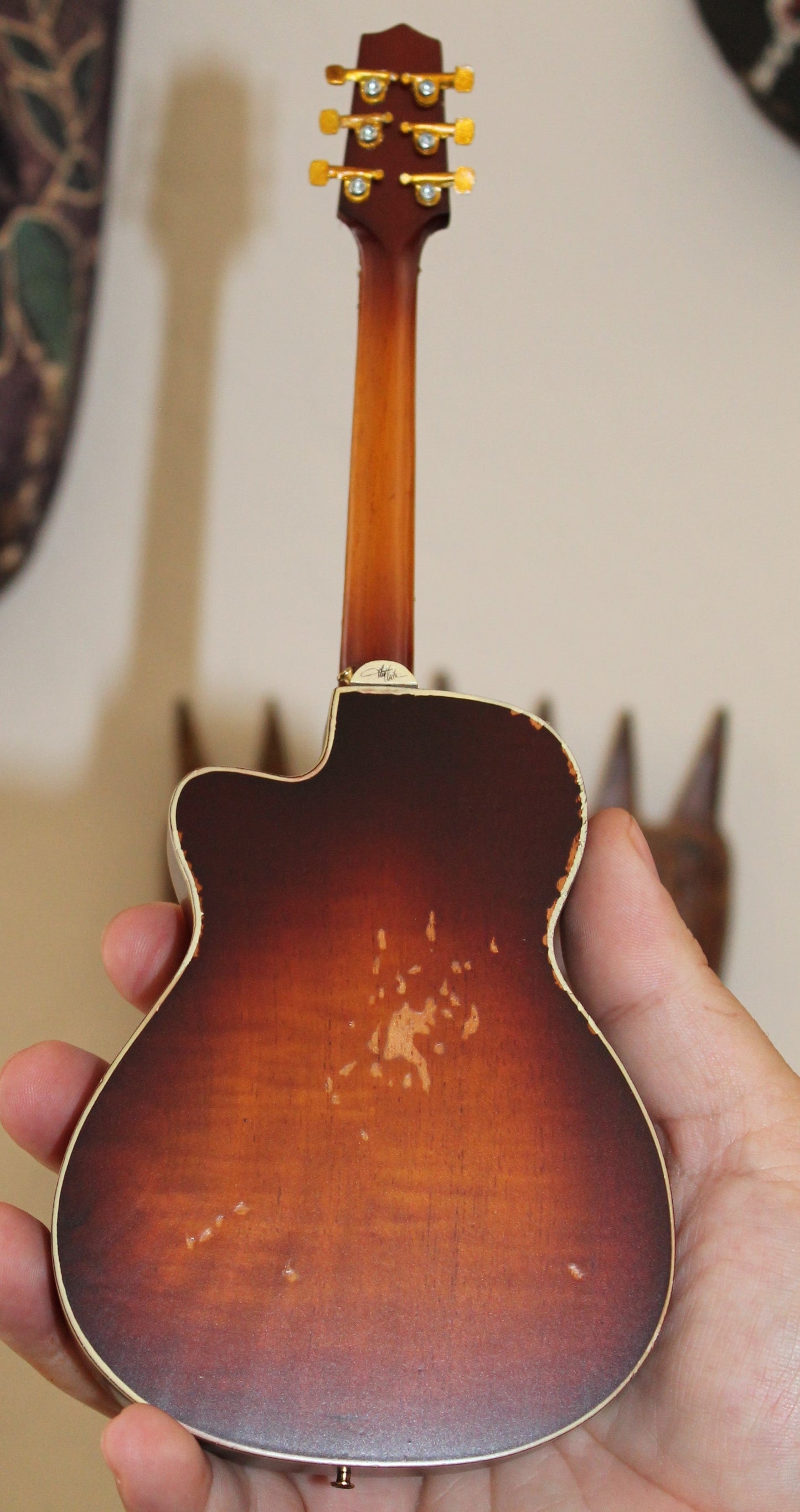 TOBY KEITH - Signature Distressed Acoustic 1:4 Replica Guitar ~Axe Heaven~