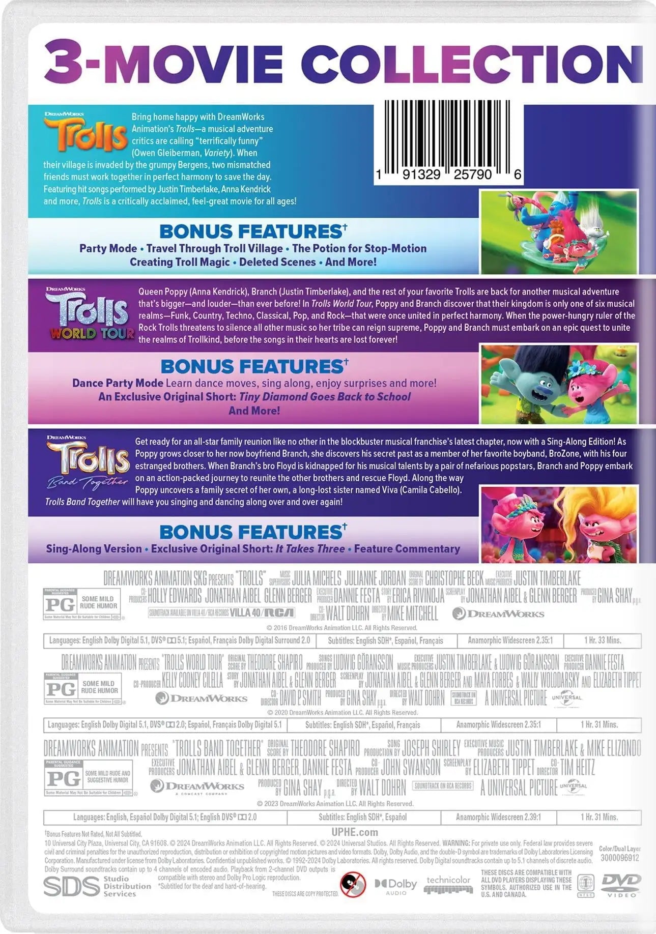 Trolls 3-Movie Collection (DVD)