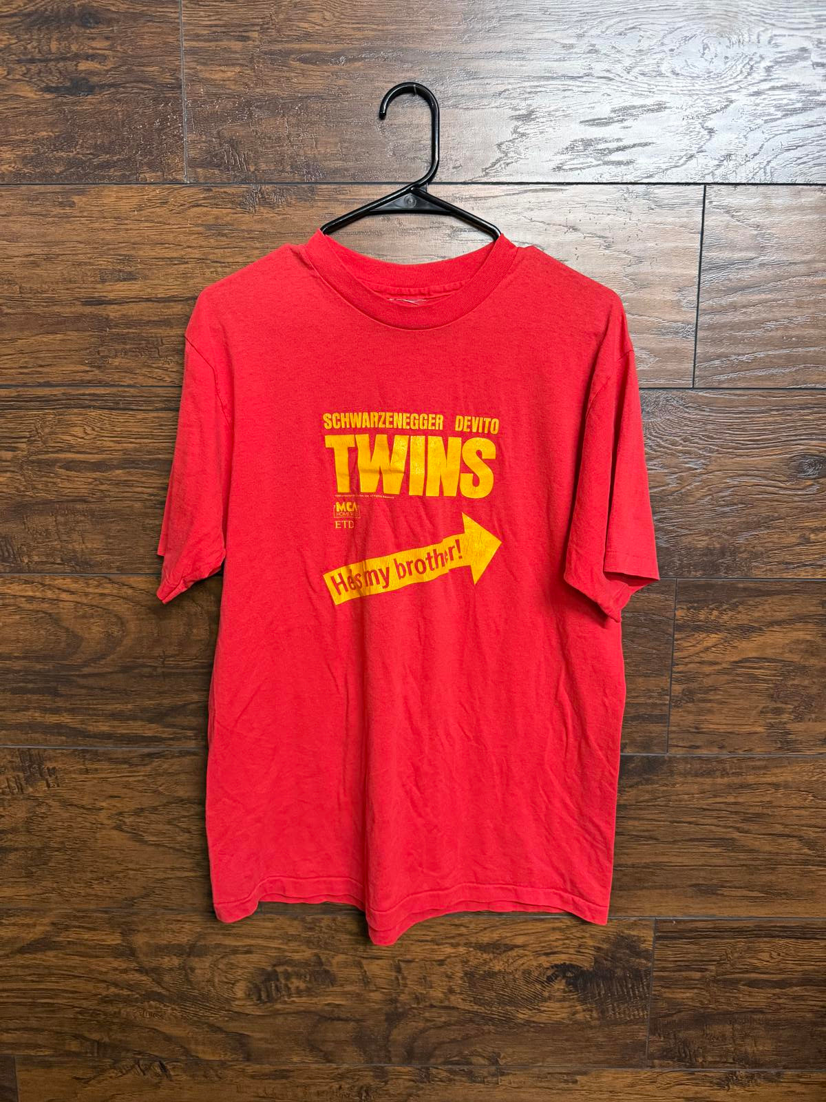 VTG Twins Movie Promo T-shirt 1988 Schwarzenegger Devito