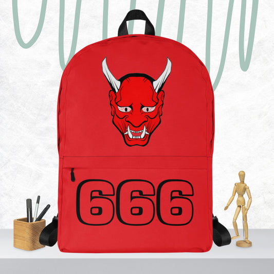 LORD SATAN 666 Red Backpack - Lizard Vigilante