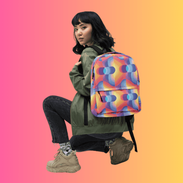 Vibrant Abstract EDM Festival Backpack for Rave Goers