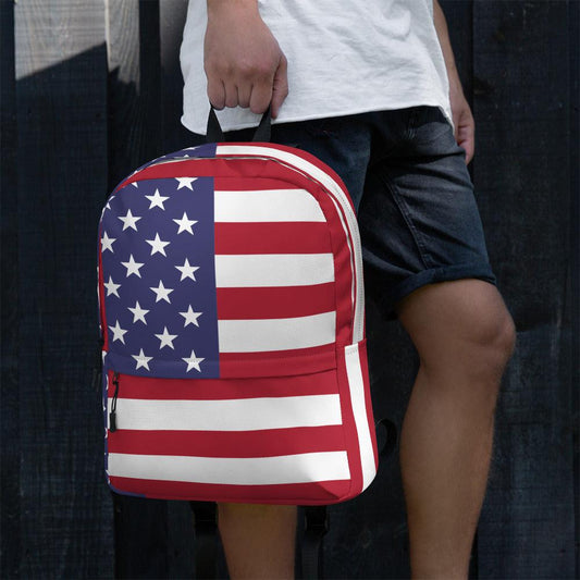 Reveal Your Patriotic Spirit with our American Flag U.S.A. Backpack - Perfect for Adventure-Seekers! - Lizard Vigilante