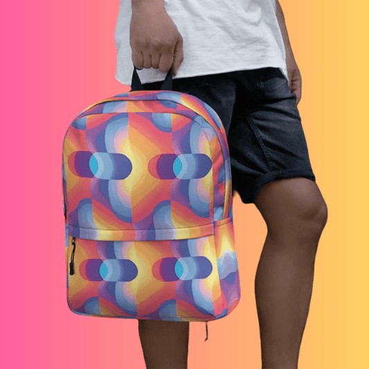 Vibrant Abstract EDM Festival Backpack for Rave Goers