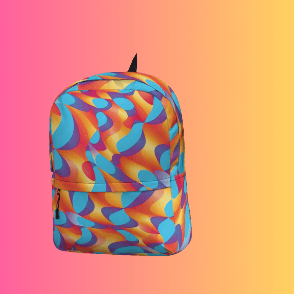 Vibrant Abstract Festival Backpack for Raves and Events