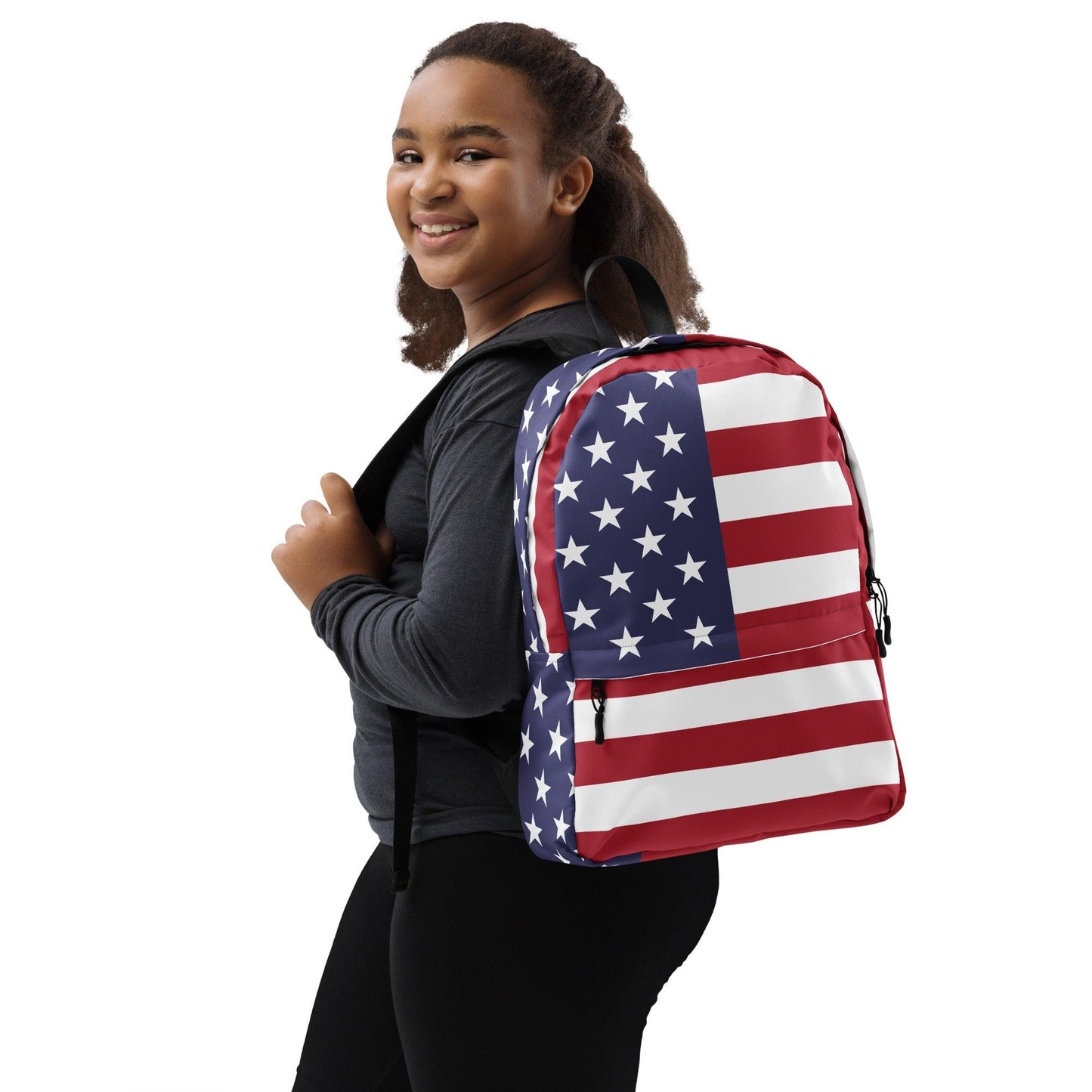 Reveal Your Patriotic Spirit with our American Flag U.S.A. Backpack - Perfect for Adventure-Seekers! - Lizard Vigilante