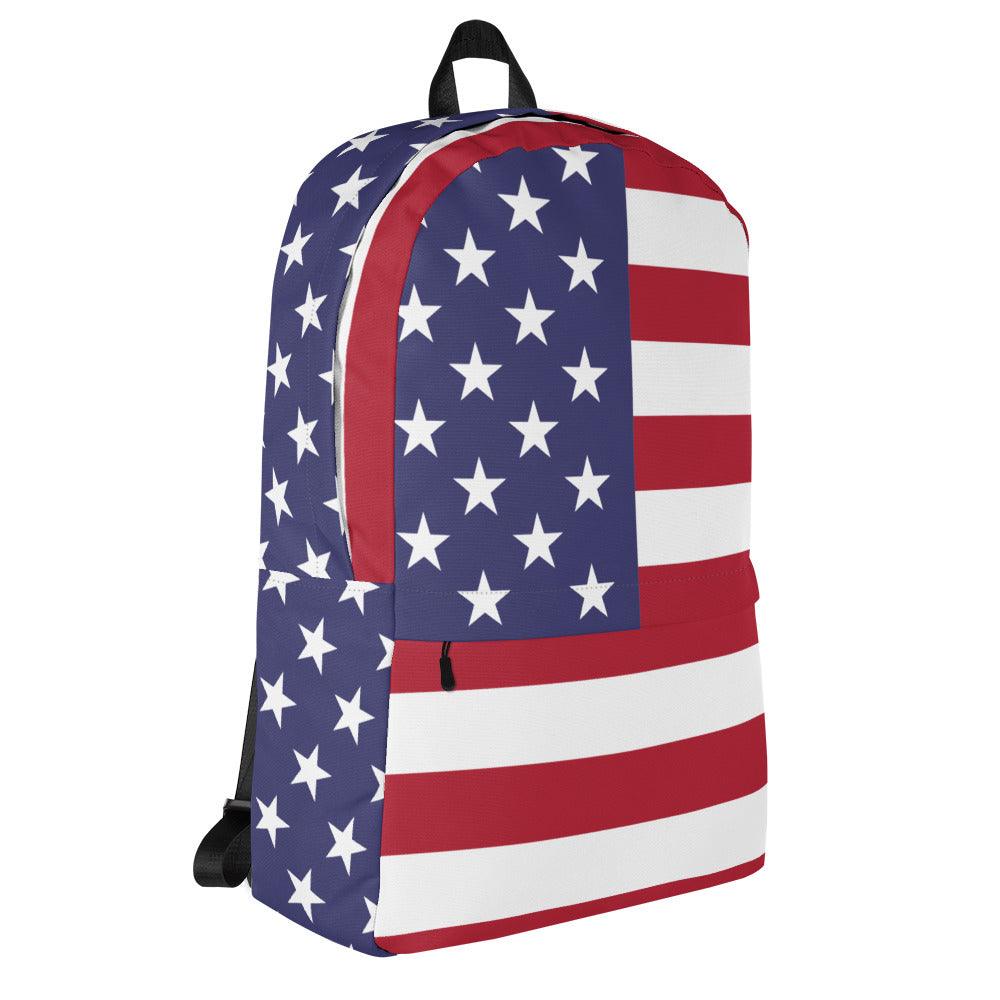 Reveal Your Patriotic Spirit with our American Flag U.S.A. Backpack - Perfect for Adventure-Seekers! - Lizard Vigilante