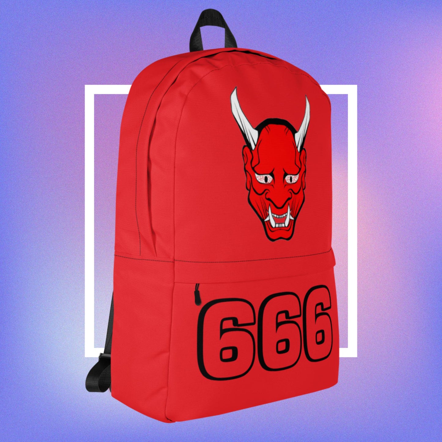 LORD SATAN 666 Red Backpack - Lizard Vigilante