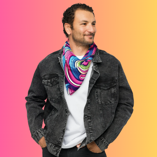 Vibrant Abstract Festival Bandana - The Ultimate Rave Accessory