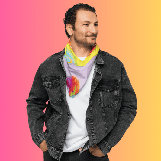 Psychedelic Alcohol Ink Festival Bandana for Rave Lovers