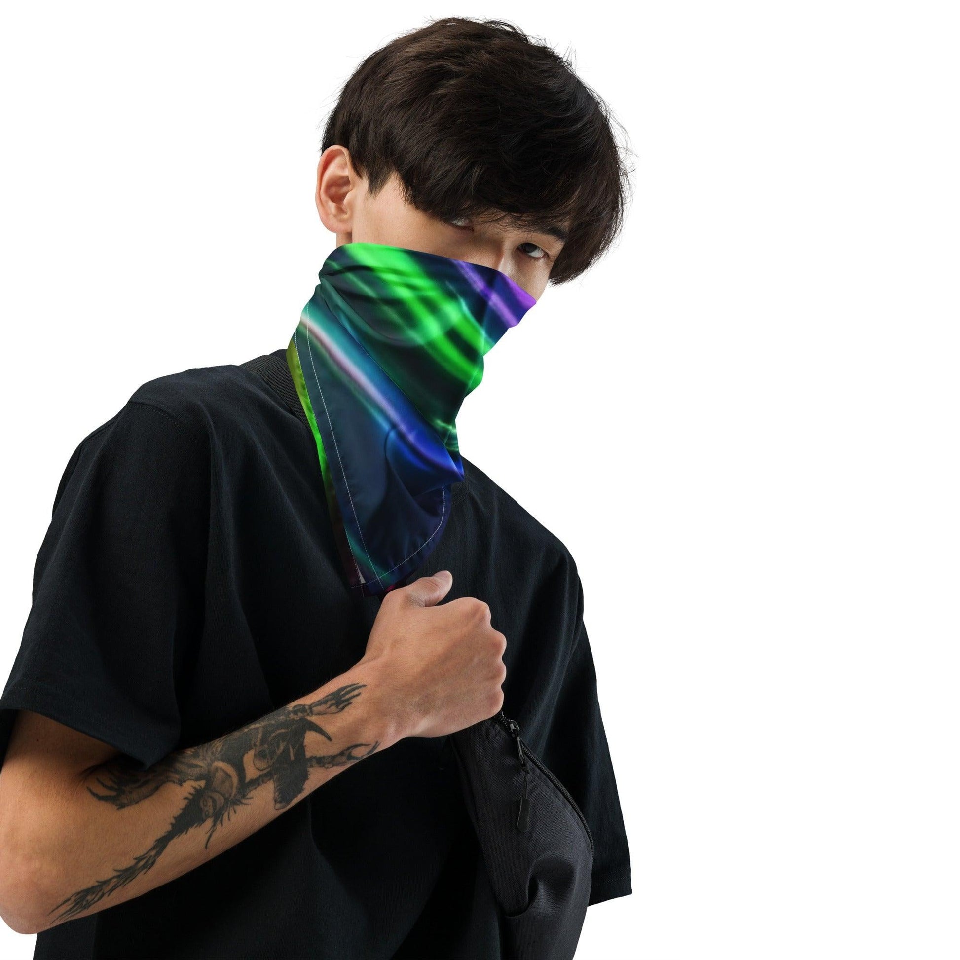 SwirlBow All-over Print Bandana / Swirling Fabric - Lizard Vigilante