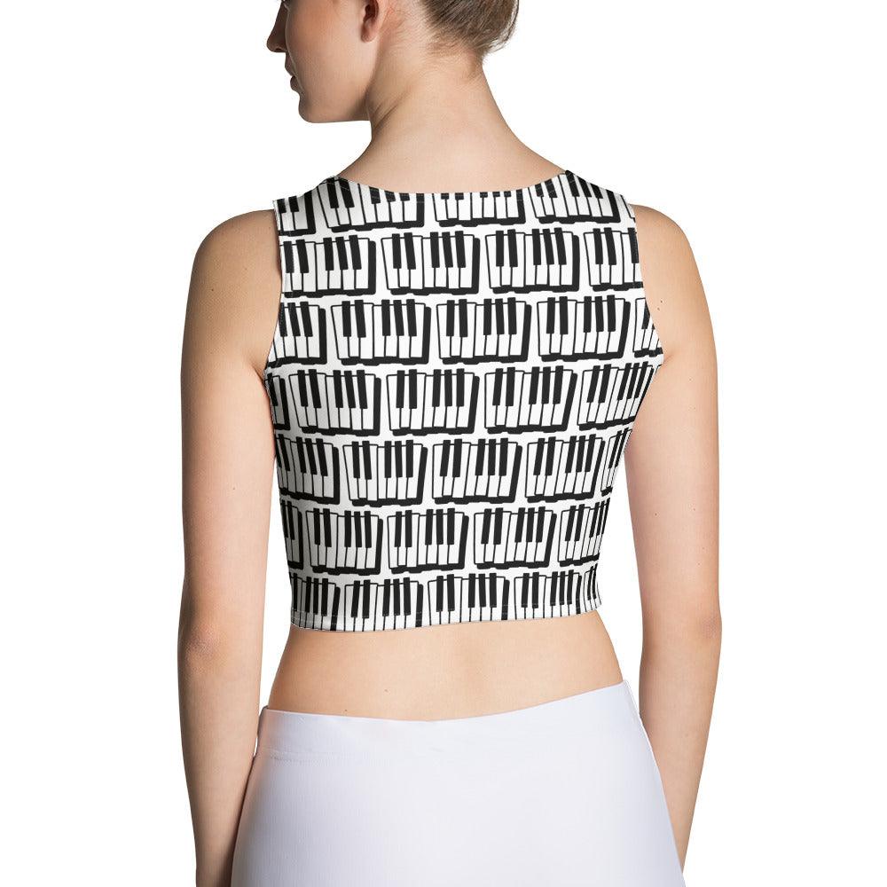 Piano Keys Crop Top Synthesizer Shirt Organist Tops - Lizard Vigilante