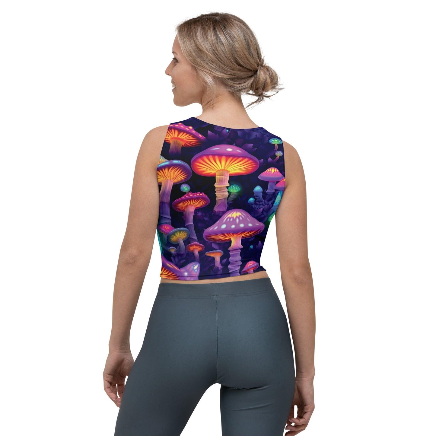 Vibrant Mushroom Crop Top for Festivals and Raves