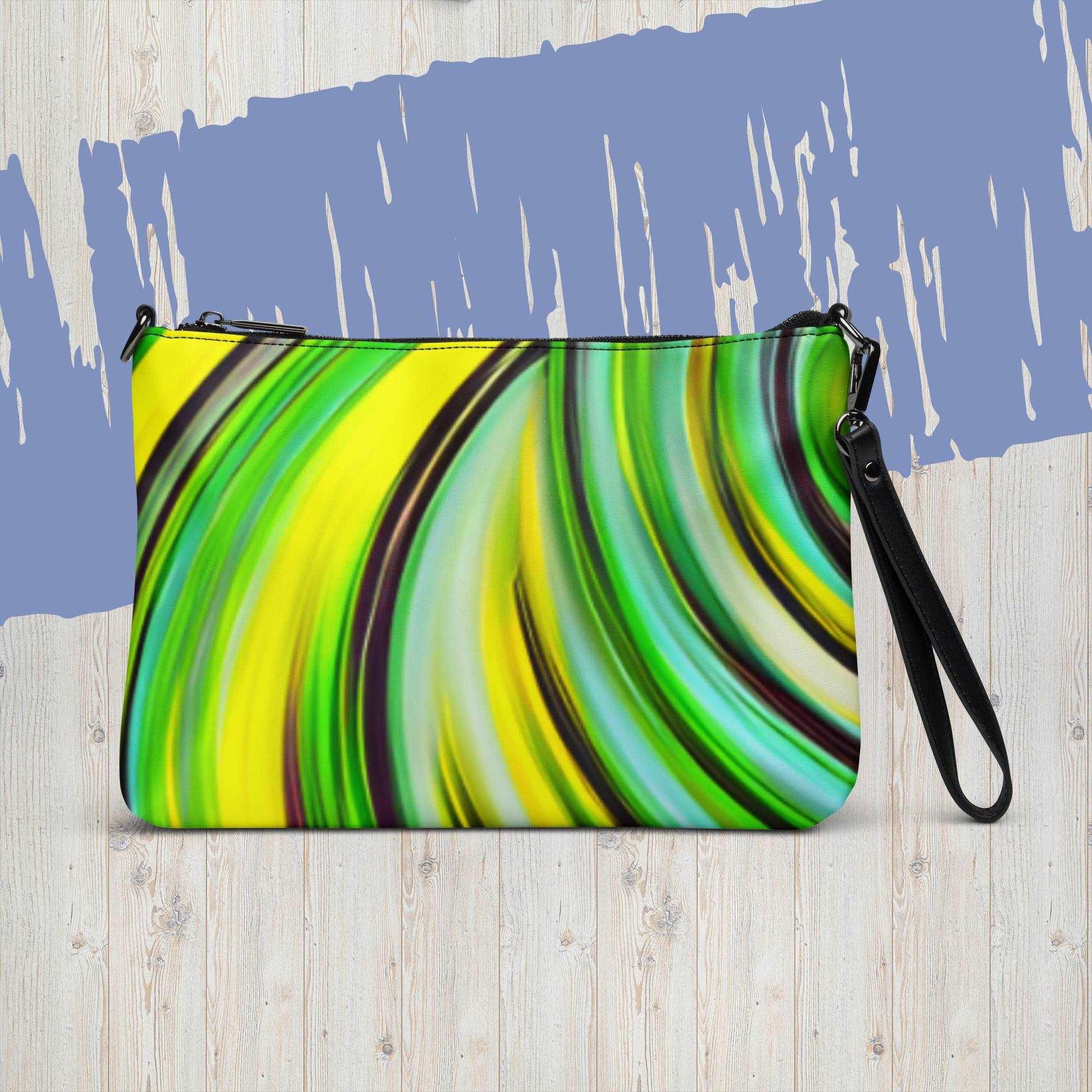 Green Gold Black Crossbody Bag - Lizard Vigilante