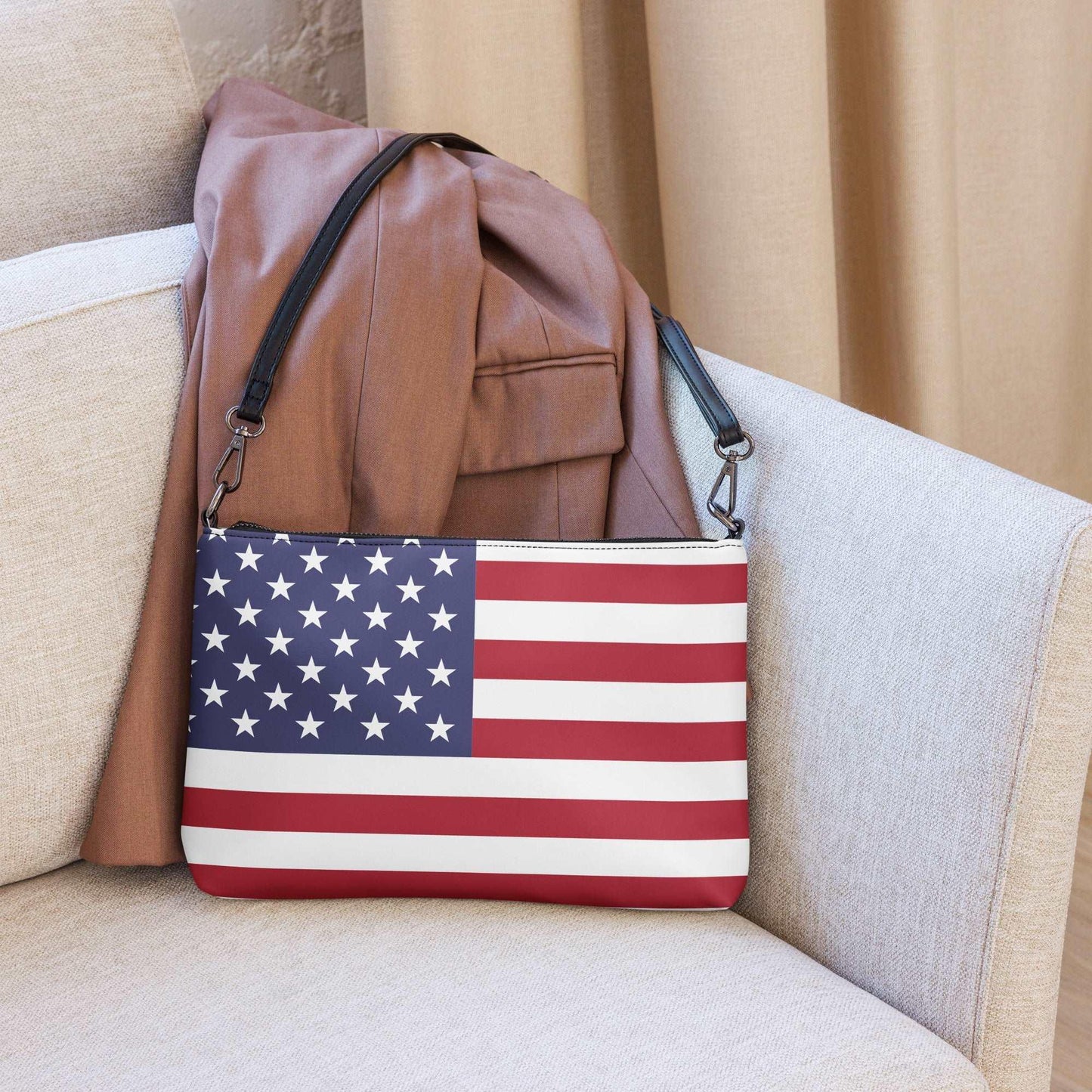 American Flag Crossbody Bag / Old Glory Purse - Lizard Vigilante