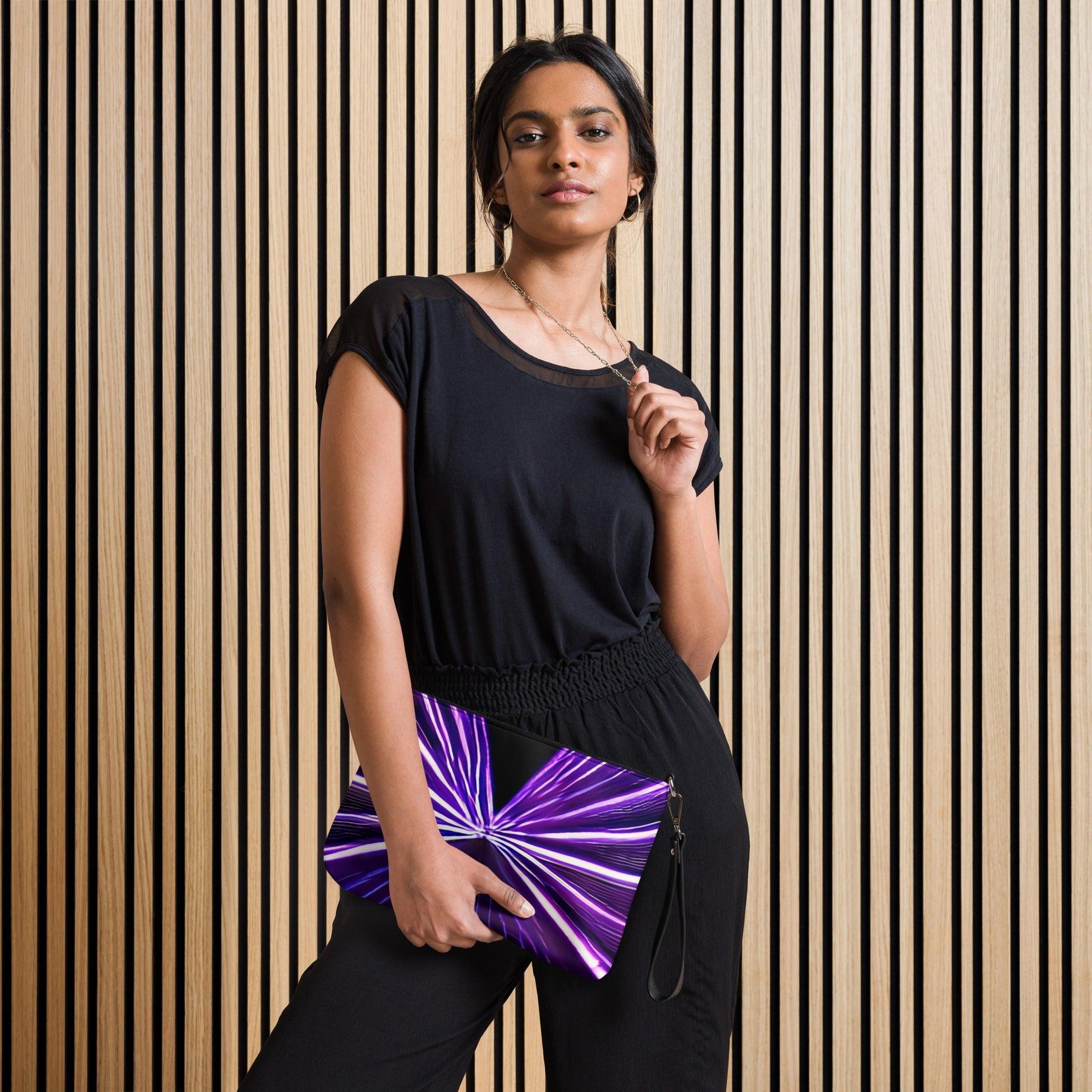 Purple Charged Crossbody Bag | Neon Purse Clutch - Premium  from Lizard Vigilante - Just $39.69! Shop now at Lizard Vigilante