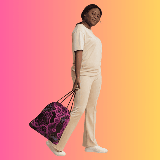 Neon Lace Drawstring Bag - Your Ultimate Festival Companion