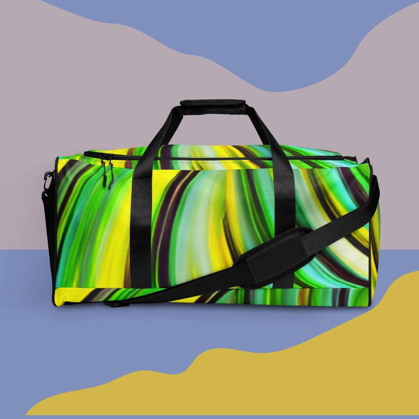 Green Gold Black Duffle Bag - Lizard Vigilante