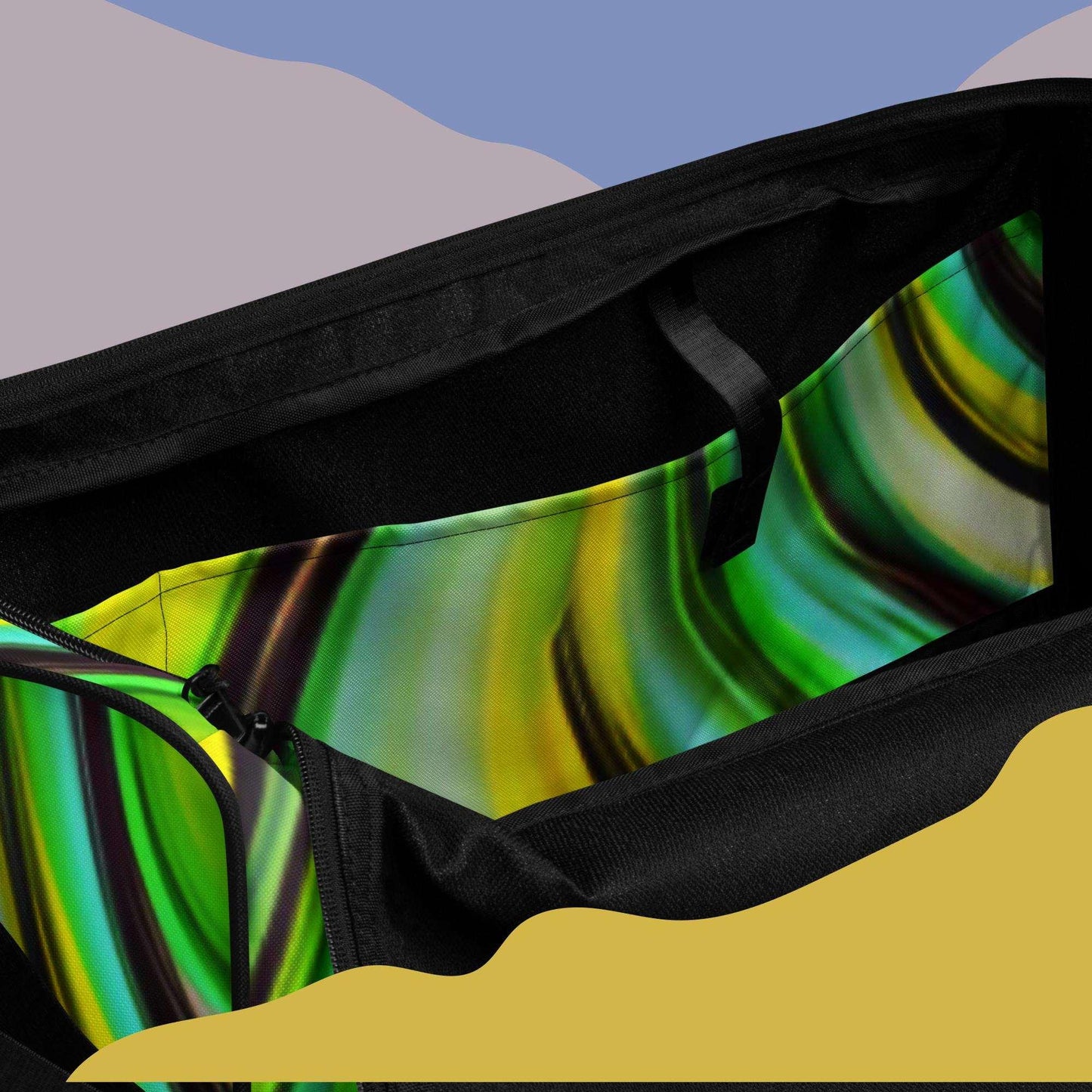 Green Gold Black Duffle Bag - Lizard Vigilante