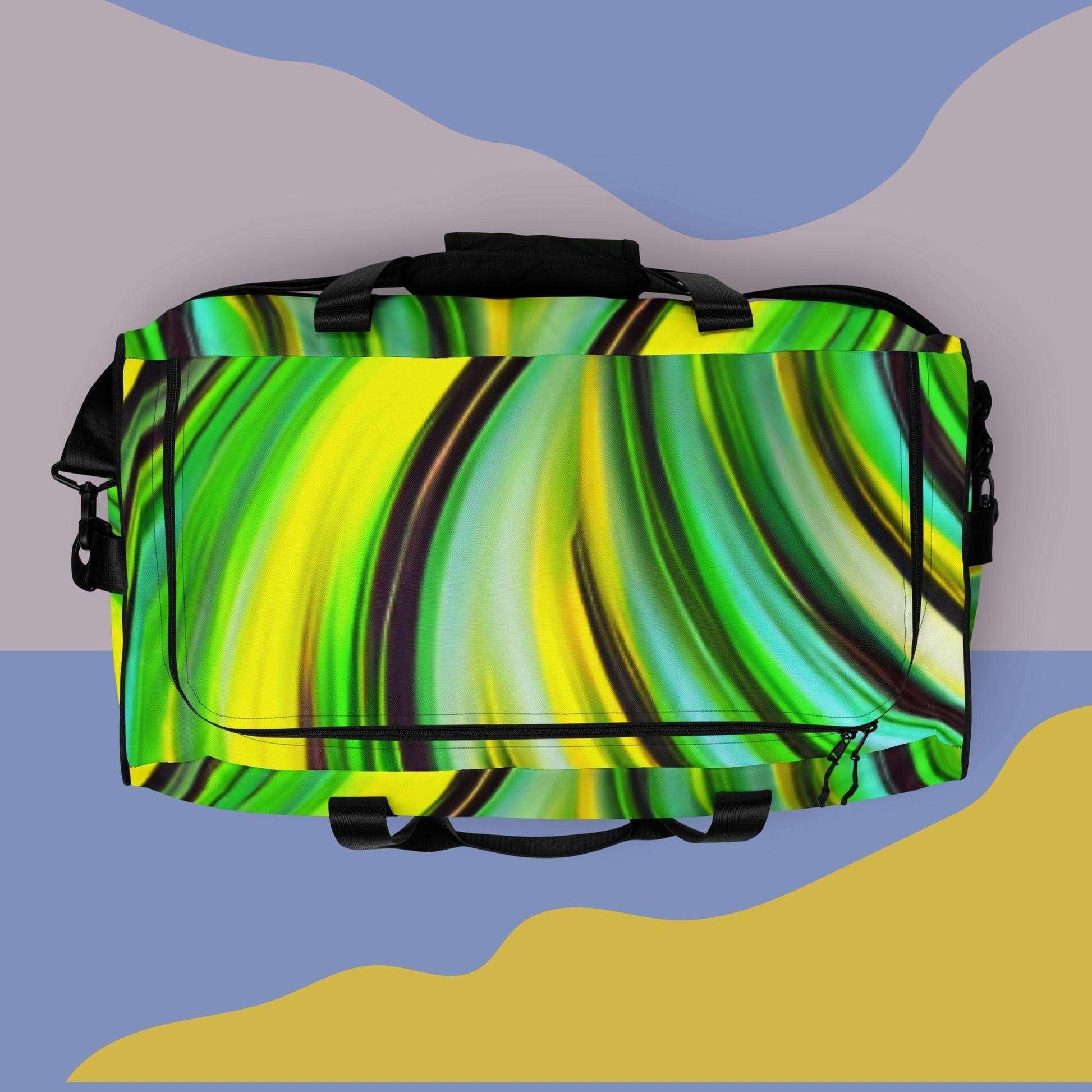 Green Gold Black Duffle Bag - Lizard Vigilante