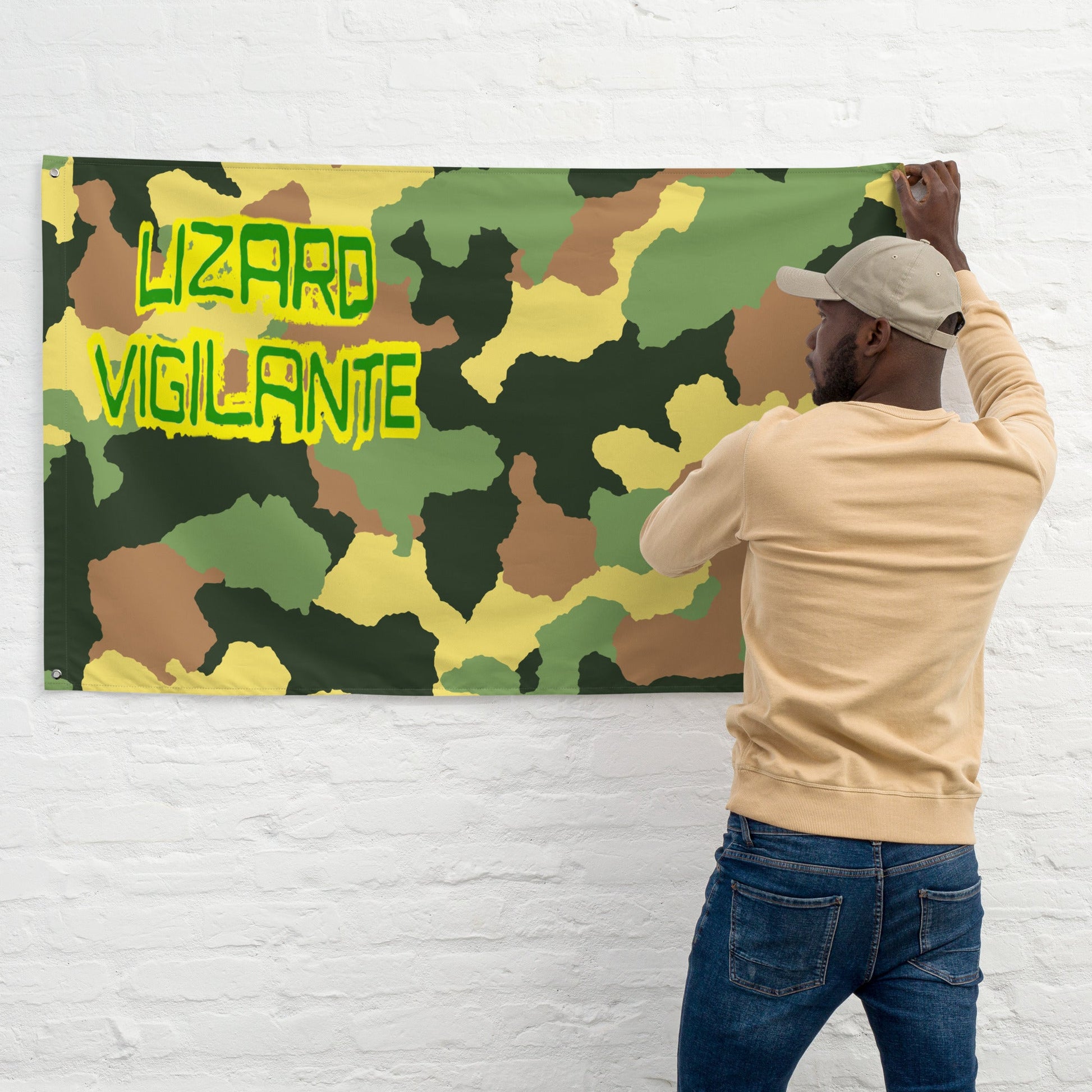 Lizard Vigilante Logoo Camo Flag Logo Banner - Lizard Vigilante