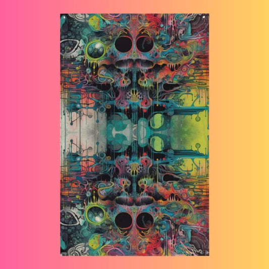 Psychedelic Festival Flag - Vibrant Wall Decor for EDM Lovers