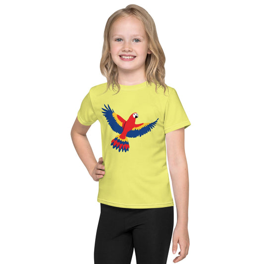 Yellow Parrot Kids crew neck t-shirt - Lizard Vigilante