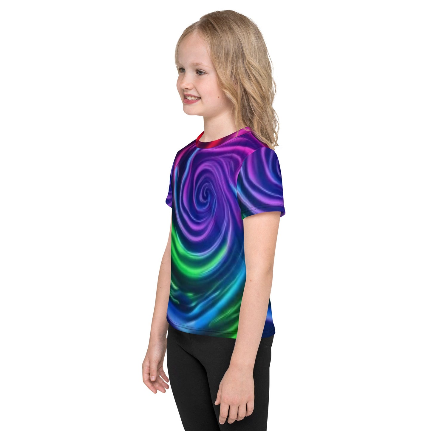 Swirlish Colors Kids crew neck t-shirt - Lizard Vigilante