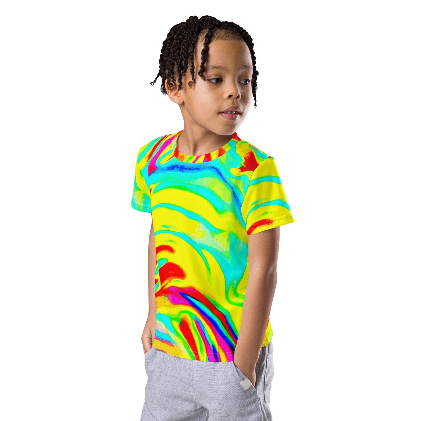 Bright Artists' Palette Kids crew neck t-shirt - Lizard Vigilante