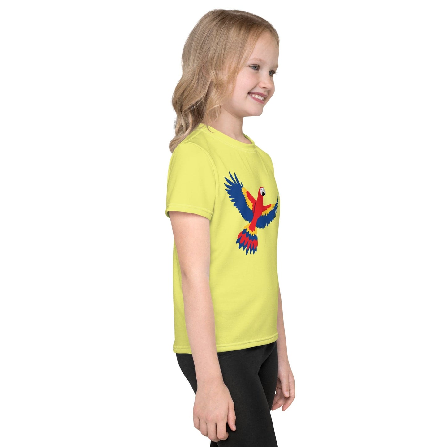 Yellow Parrot Kids crew neck t-shirt - Lizard Vigilante
