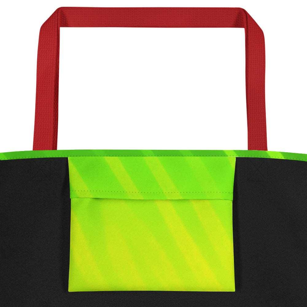 Greenee All-Over Print Large Green Tote Bag - Lizard Vigilante