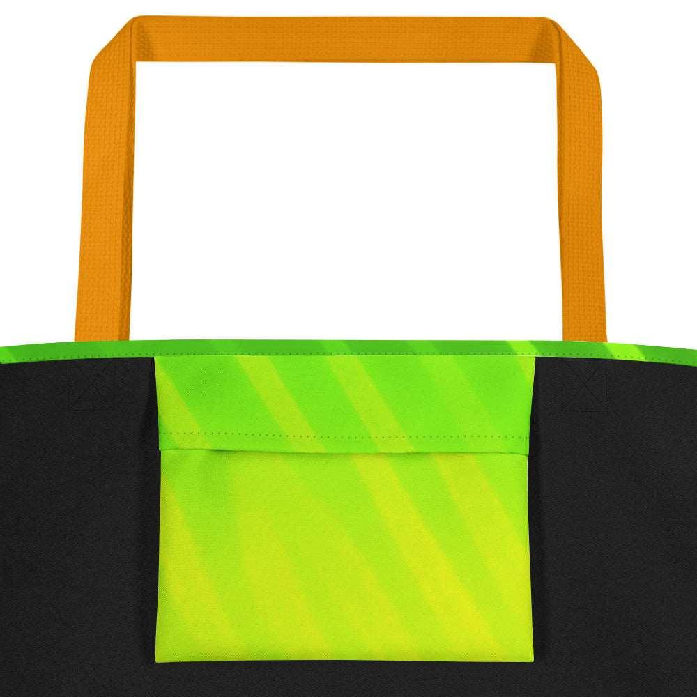 Greenee All-Over Print Large Green Tote Bag - Lizard Vigilante