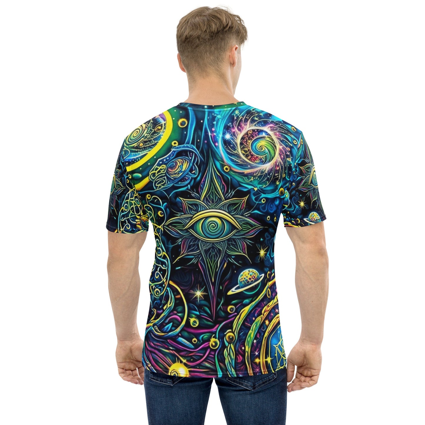 Vibrant Psychedelic Adventure T-Shirt for Men - Perfect for Rave and Festival Vibes