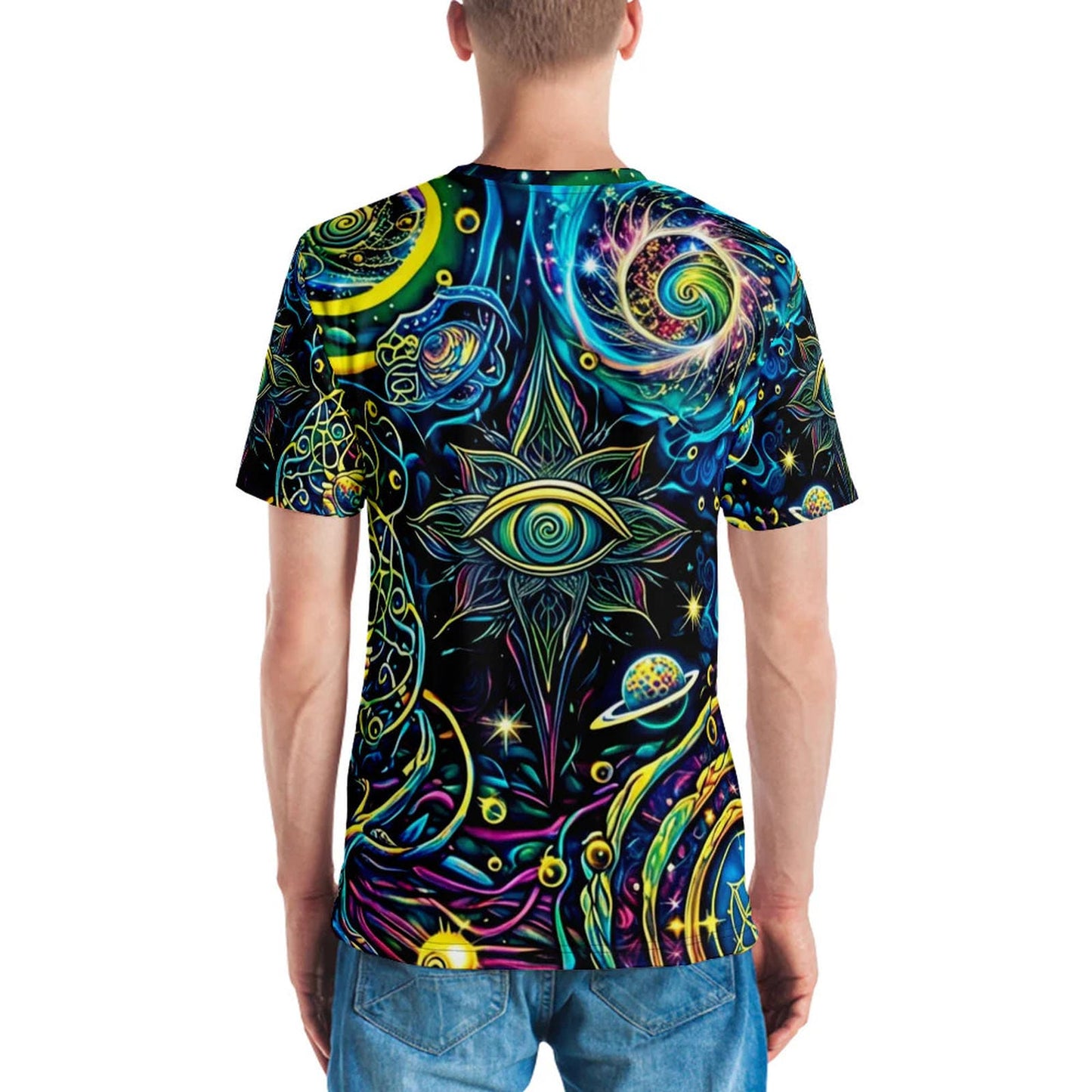 Vibrant Psychedelic Adventure T-Shirt for Men - Perfect for Rave and Festival Vibes