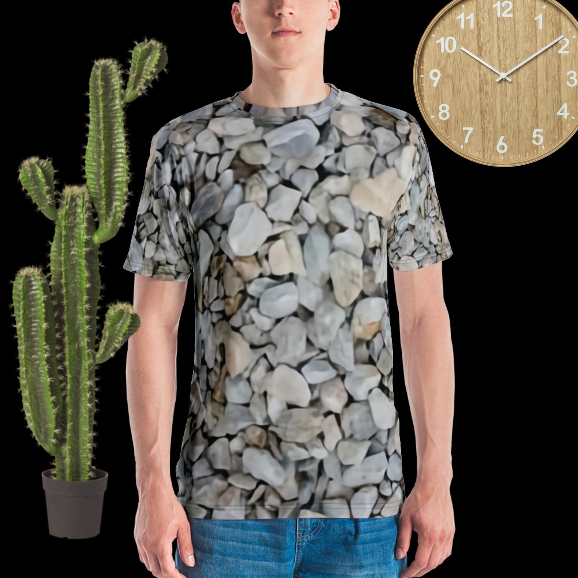 Men's Gravel Rock T-Shirt / Rocker Tee - Lizard Vigilante