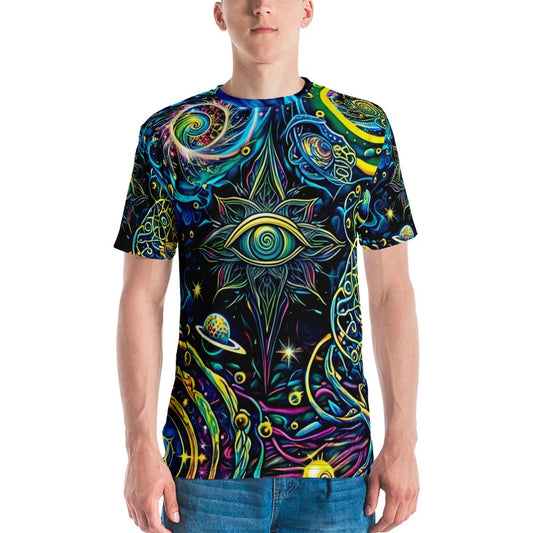 Vibrant Psychedelic Adventure T-Shirt for Men - Perfect for Rave and Festival Vibes