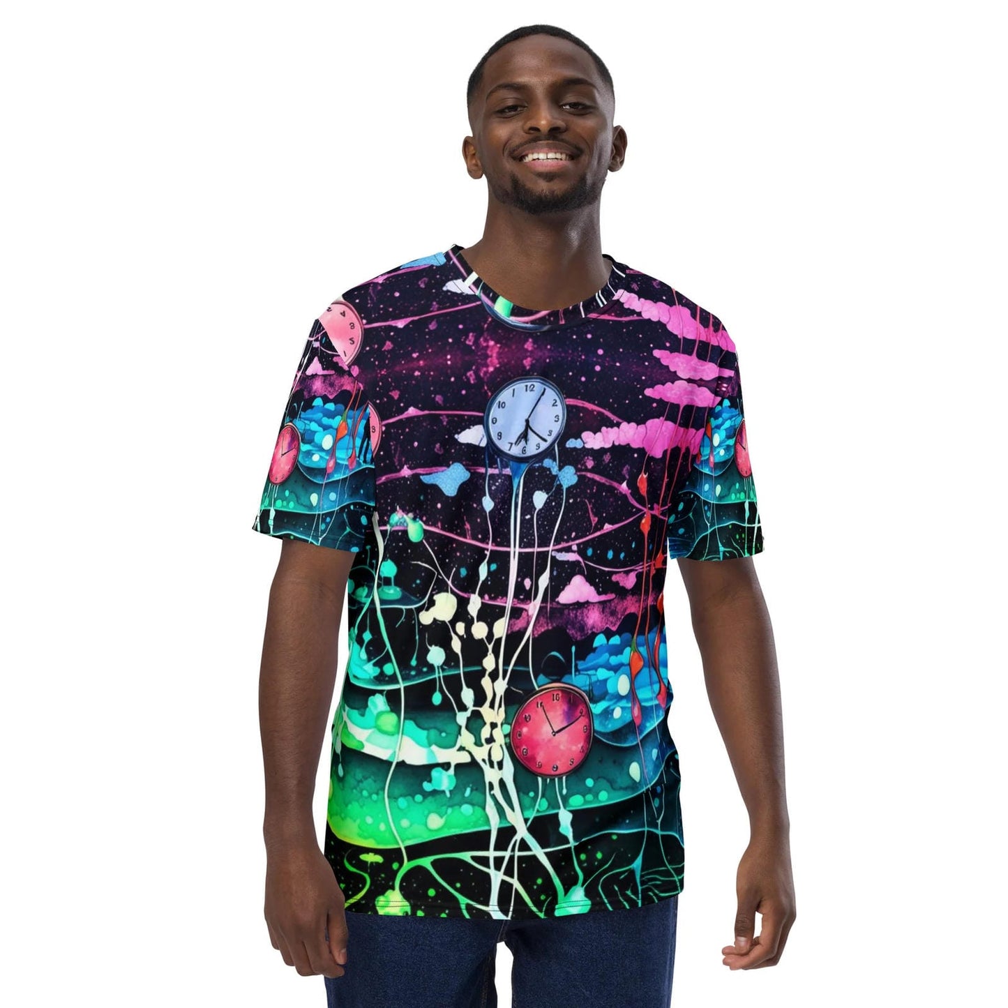 Neon Wonderland Rave Men's T-Shirt for EDM Festivals