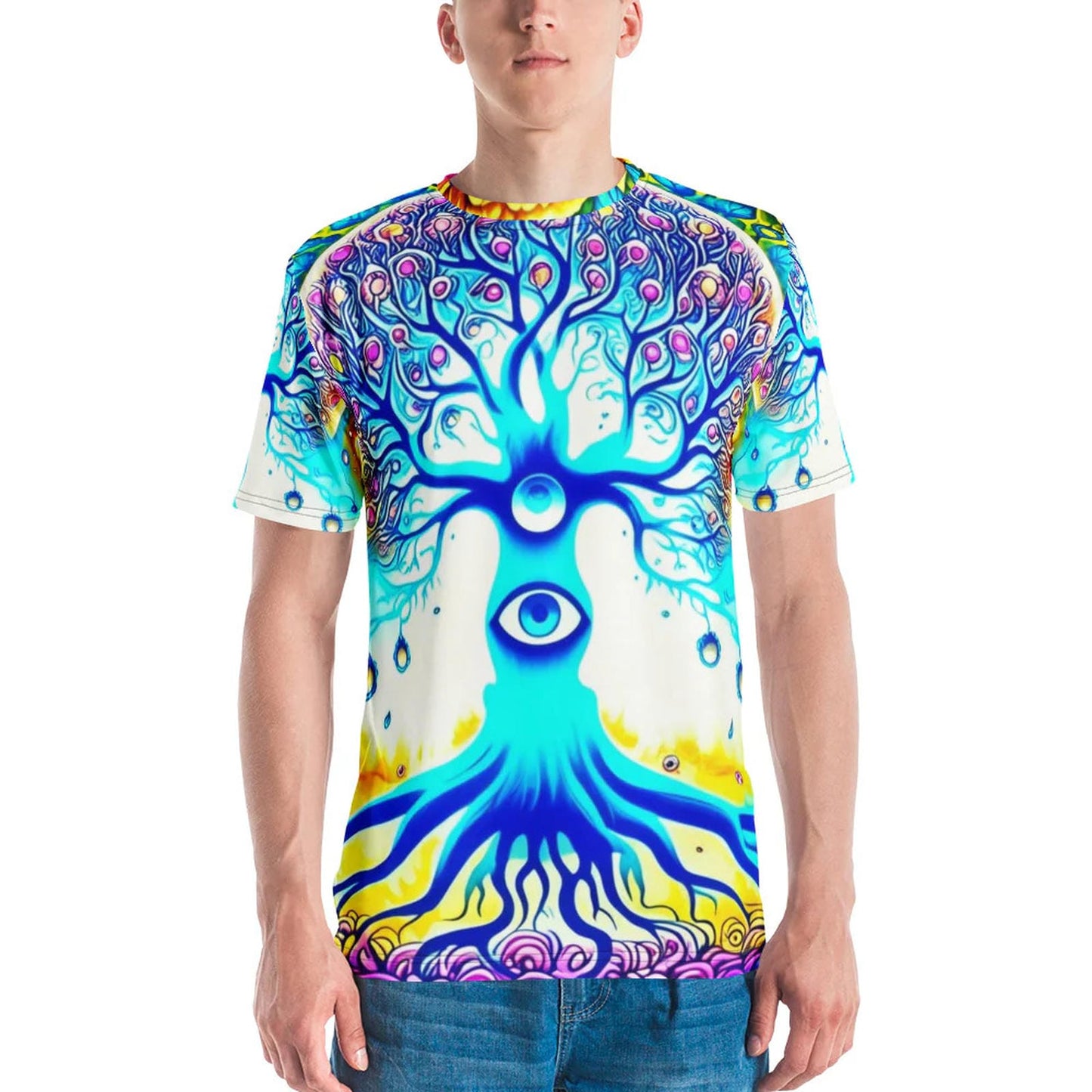 Cosmic Supreme Being Eye Men's T-Shirt for Rave Lovers