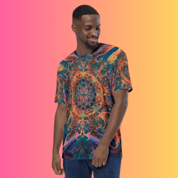 Psychedelic Festival Vibes Men's T-Shirt for EDM Lovers