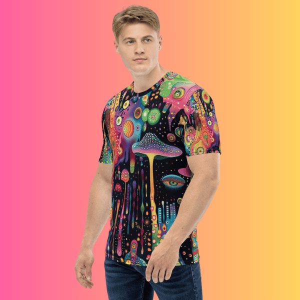 Vivid Trippy Abstract Festival T-Shirt for Music Lovers