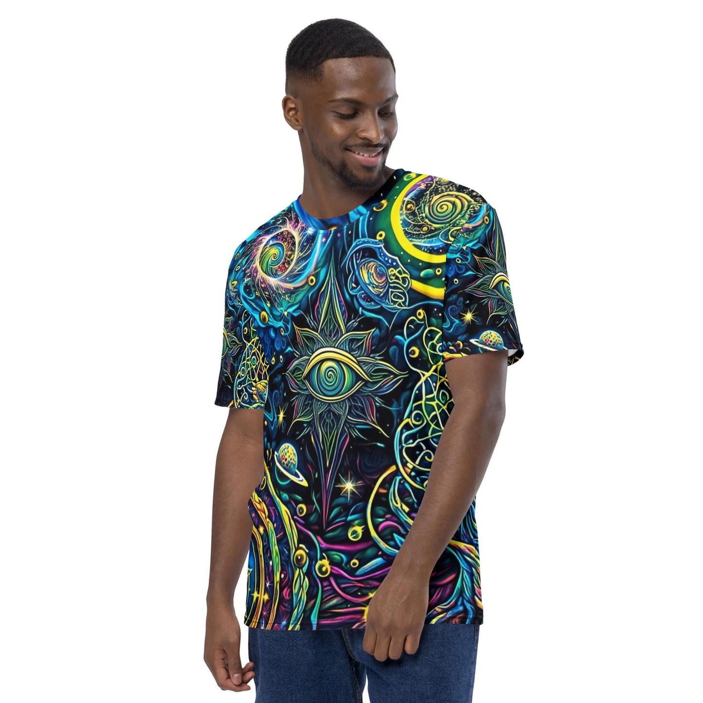 Vibrant Psychedelic Adventure T-Shirt for Men - Perfect for Rave and Festival Vibes