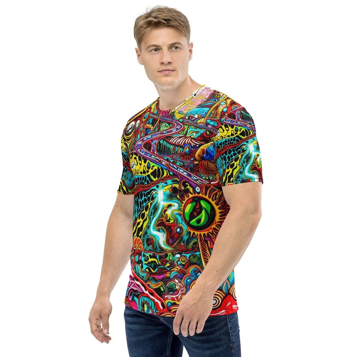 Cosmic Vibes Men's Festival T-Shirt - Elevate Your EDM Experience