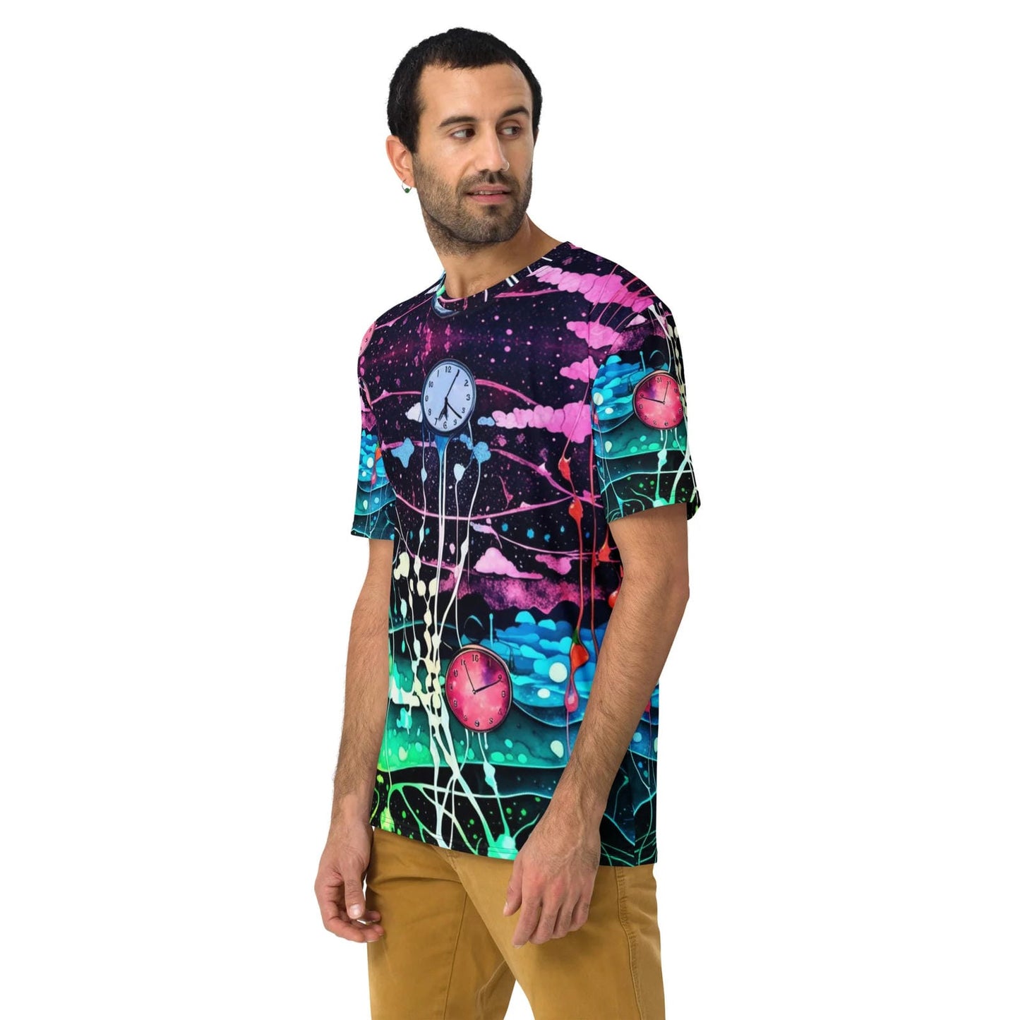 Neon Wonderland Rave Men's T-Shirt for EDM Festivals