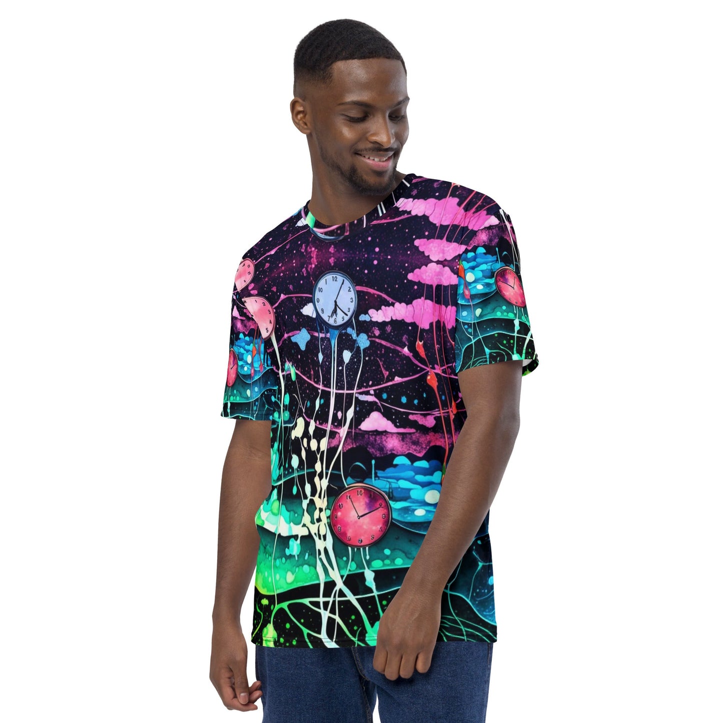 Neon Wonderland Rave Men's T-Shirt for EDM Festivals