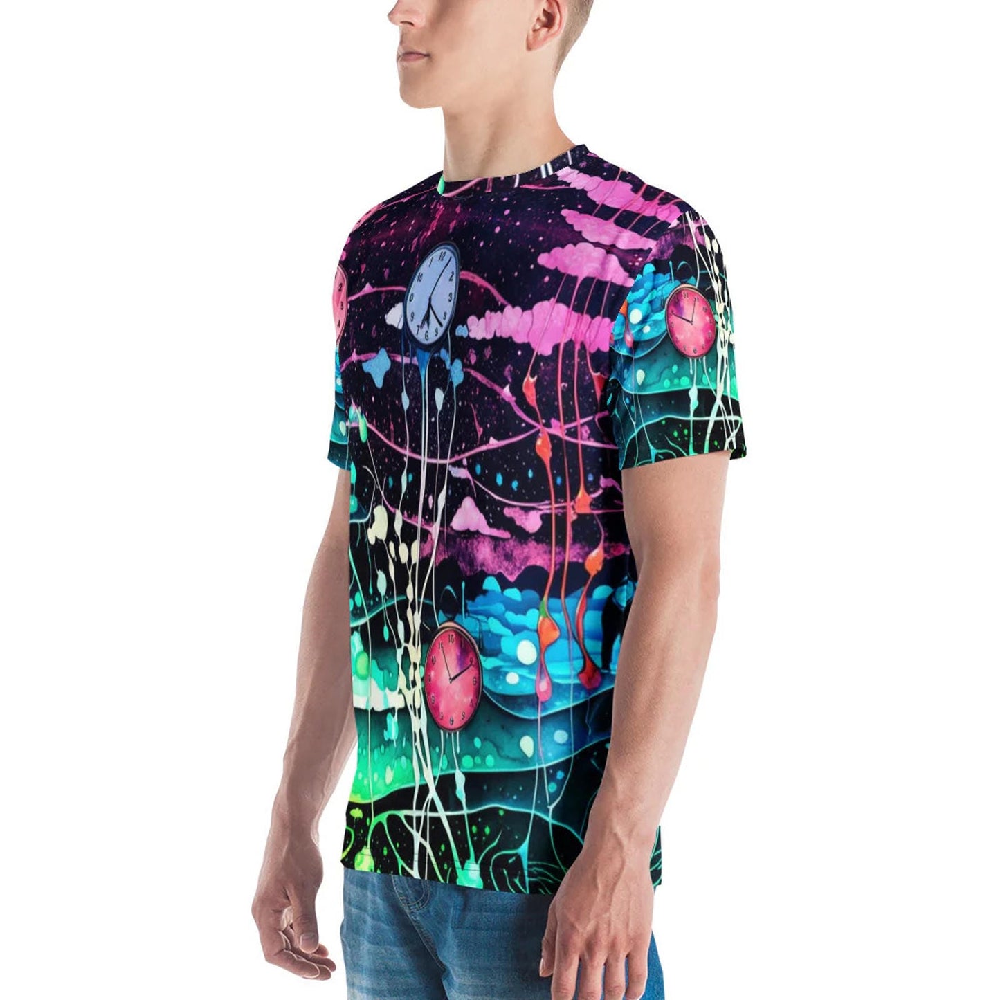Neon Wonderland Rave Men's T-Shirt for EDM Festivals