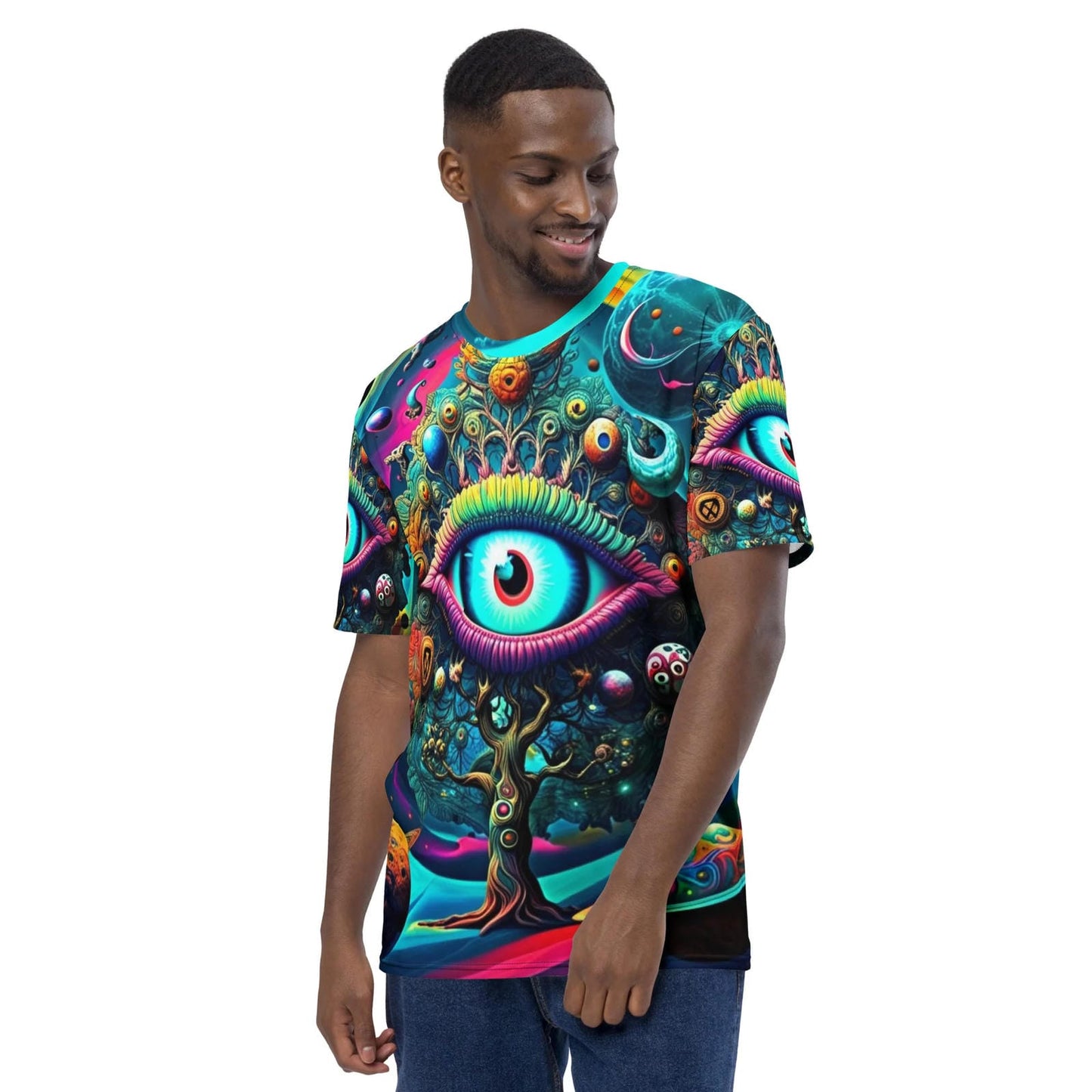 Tree of All Seeing Men's Rave Tee for EDM Festivals