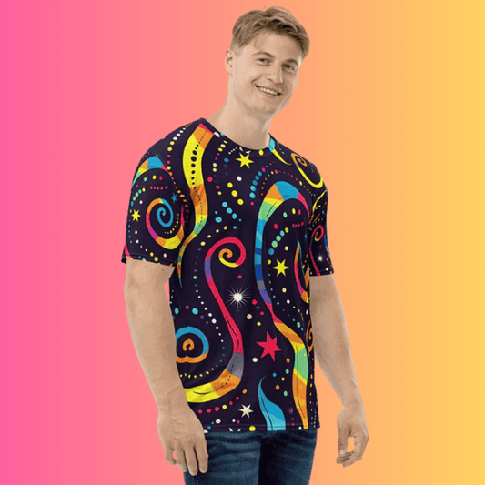 Psychedelic Vibes Men's Festival T-Shirt for EDM Fans