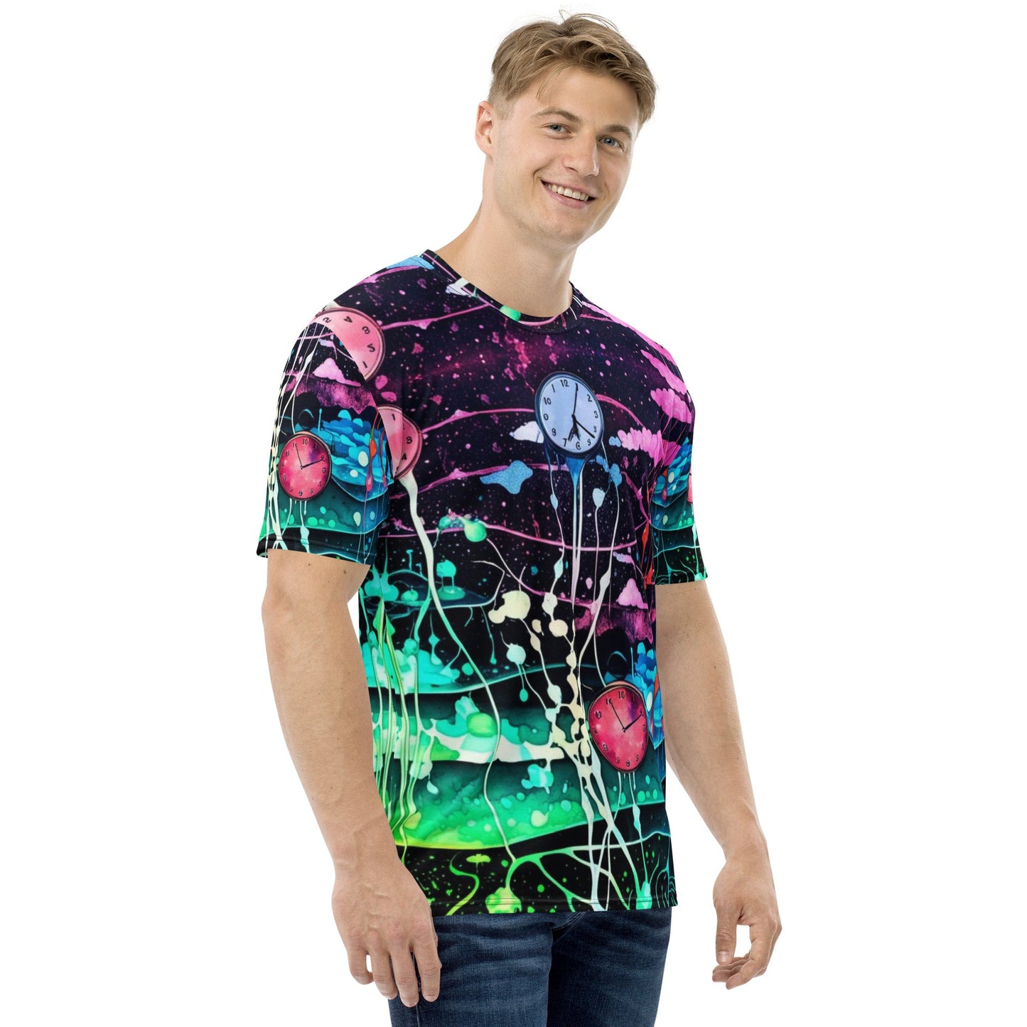 Neon Wonderland Rave Men's T-Shirt for EDM Festivals