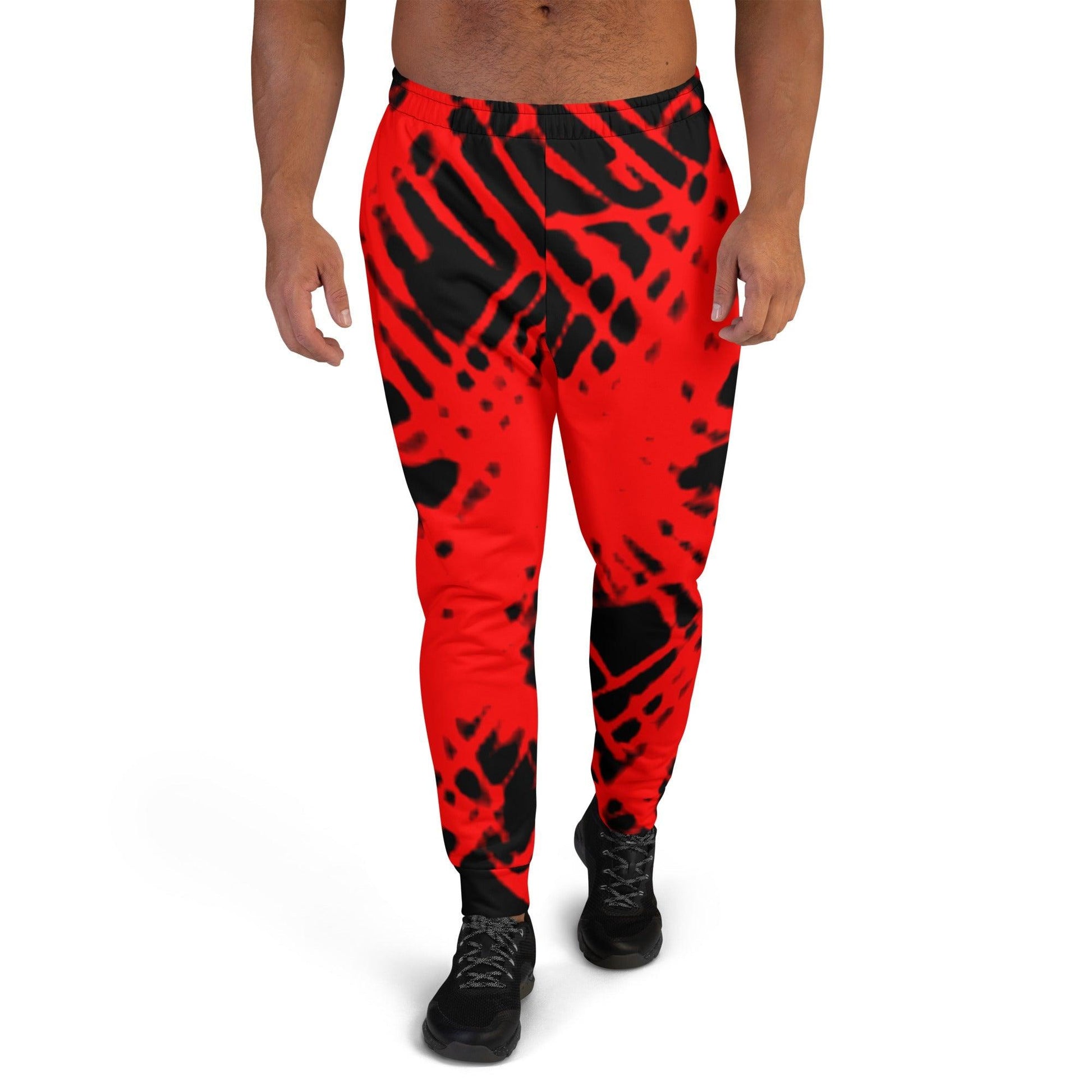 Red And Black Co-Lab Men's Joggers Jogging pants - Lizard Vigilante